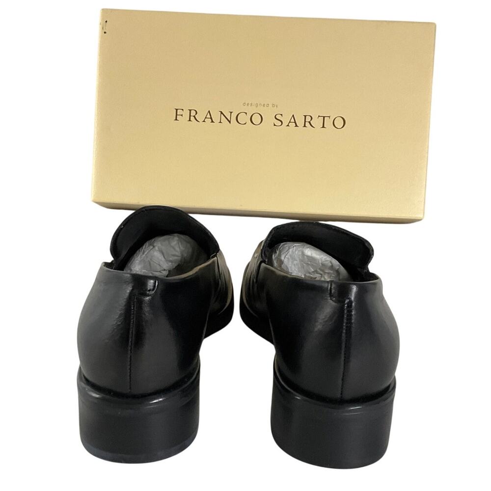 FRANCO SARTO Bocca Loafer Black Leather NEW NIB 6 Comfort Classic Prep Minimal - Picture 8 of 15